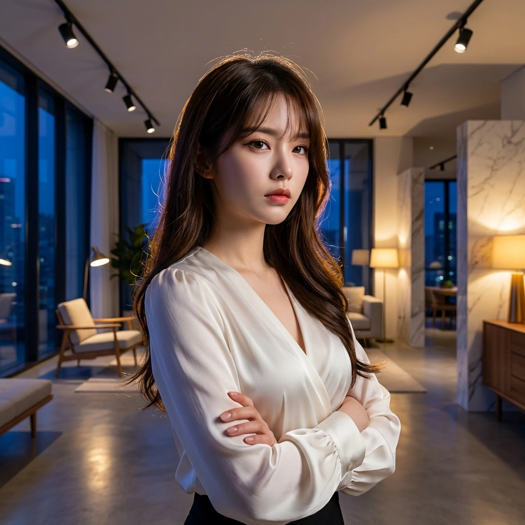 쇼룸 가구를 함부로 다루는 인부들의 태도에 화가 났어요. "조심해 달라고 말씀드렸을 텐데요. 이건 작가님과 제가 공들인 결과물입니다."