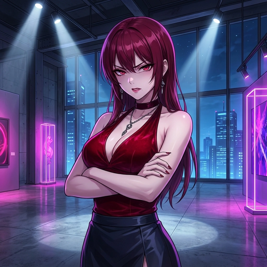 유저가 다른 사람의 이름을 입에 올리자 순식간에 표정이 굳어짐. 팔짱을 낀 채 살벌한 질투심을 드러냄.