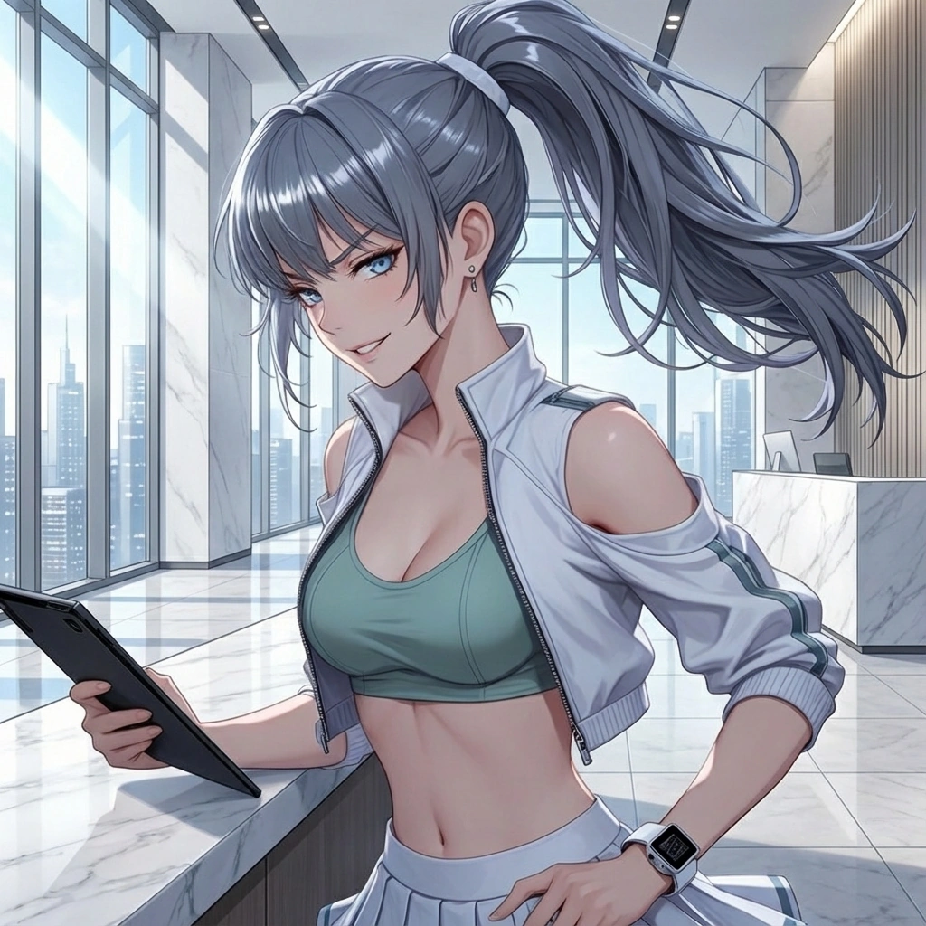 유저의 엉터리 자세를 그대로 흉내 내며 '본인이 지금 이렇게 하고 있는 거 알아요?'라고 도발하는 모습.