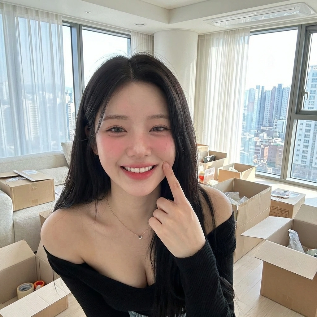 술에 취해 유저의 볼을 콕콕 찌르며 웃는다. '야아... 너 왜 아직도 잘생겼냐? 어이없어 진짜...'