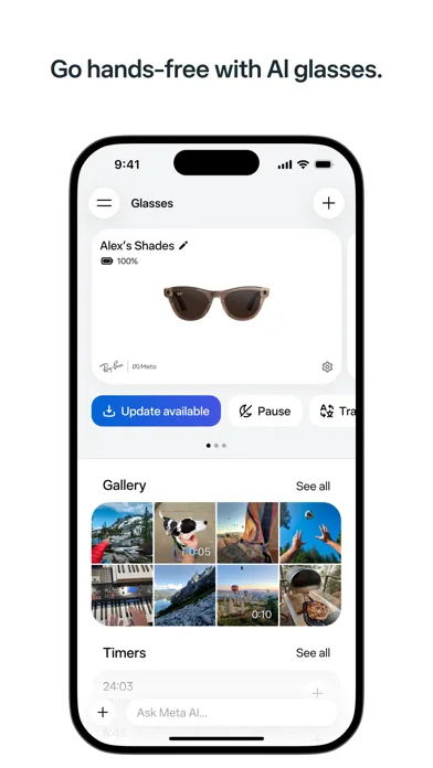 Meta AI - Assistant & Glasses 모바일 UI 스크린샷 3