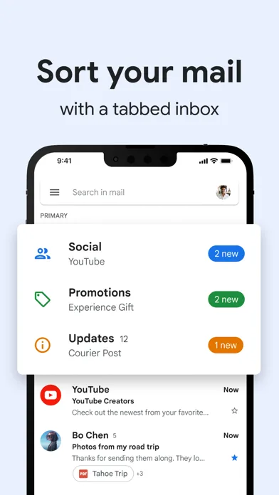 Gmail - Email by Google 모바일 UI 스크린샷 2