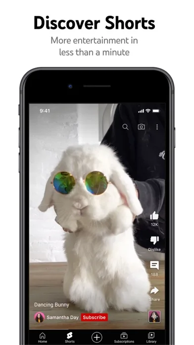 YouTube 모바일 UI 스크린샷 2